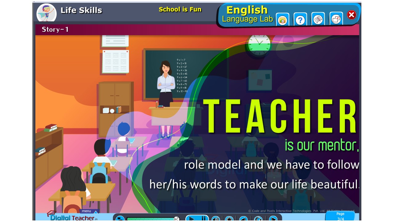 Life skills: TEACHER is our mentor, role model and we have to follow their words to make our life beautiful | Digital Teacher English Language Lab